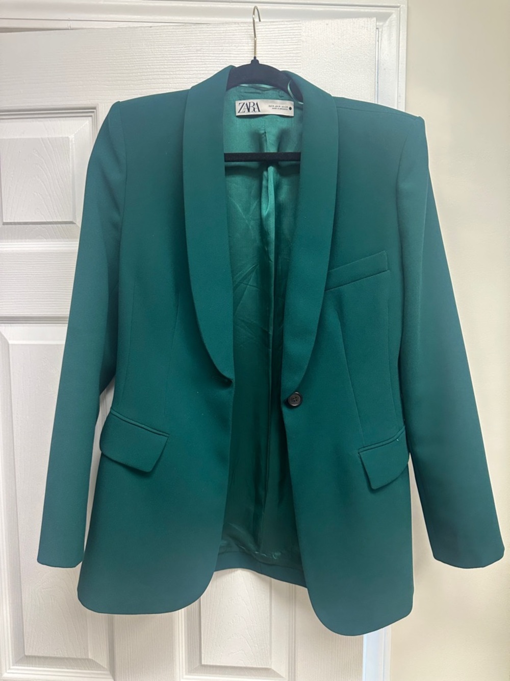 Emerald Green Single-Button Blazer